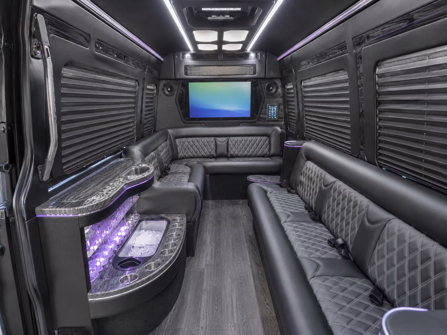 allen party bus interior